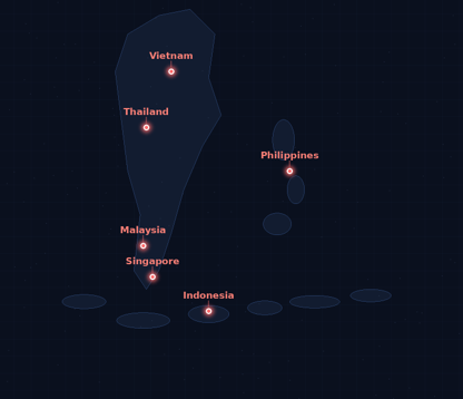Southeast Asia connected TV market map